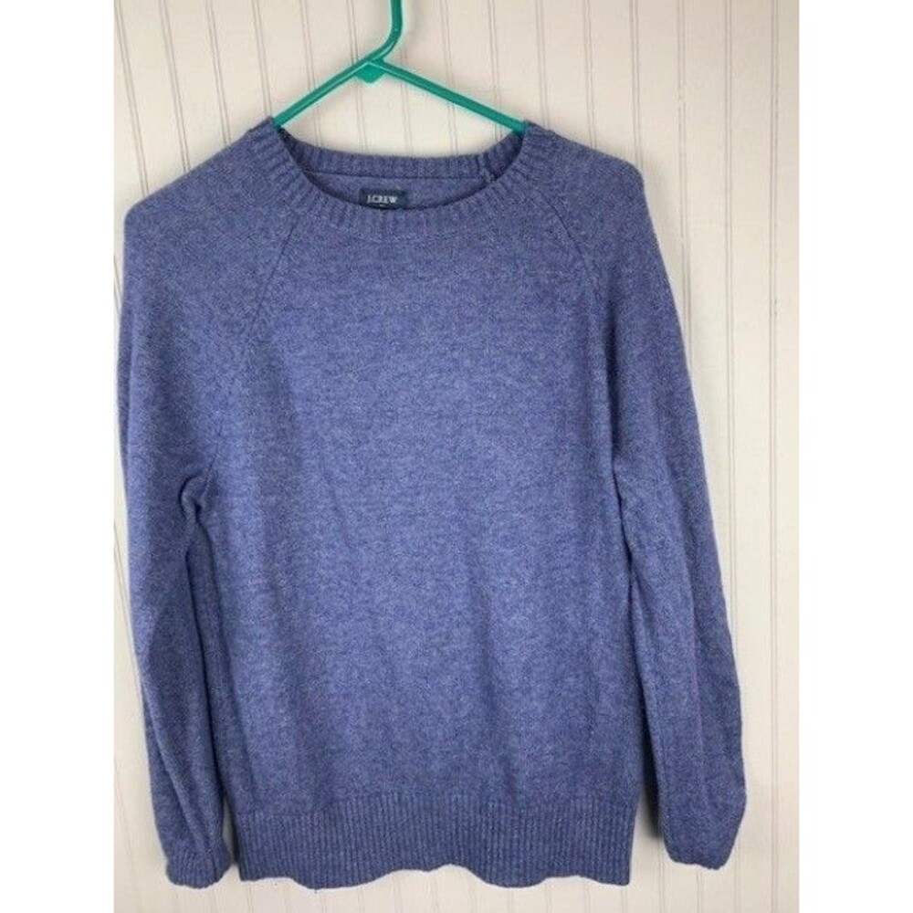 J Crew Mens Size S Pullover Sweater Round Neck Long Sleeve Purple Heather